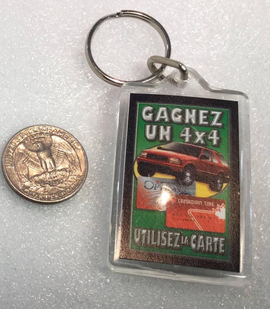 Vintage Canadian Tire MasterCard Promo Keychain Boutique chez Dary
